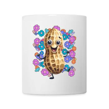 cacahuète Nature amoureux Fleurs d’été Danse Noix - Mug blanc - blanc - Devant