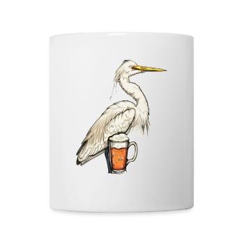 Reiher Vogel Bier - Tasse - Weiß - Vorne