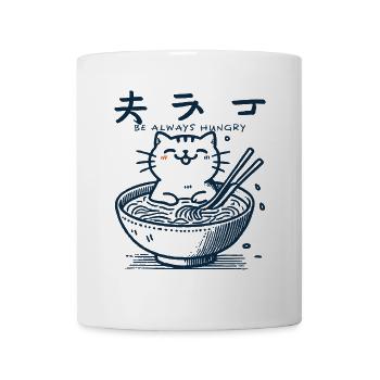 Kawaii Ramen Katze Streetwear Japanische Nudeln - Tasse - Weiß - Vorne