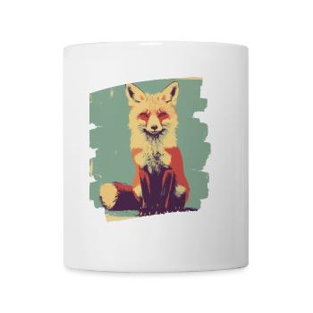 Renard Rétro - Mug blanc - blanc - Devant