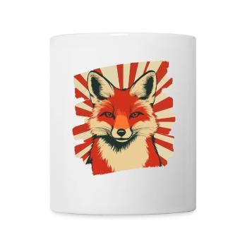 Renard Rétro - Mug blanc - blanc - Devant