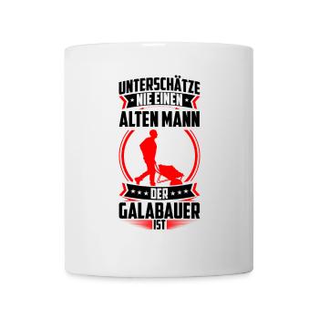Alter Mann der Galabauer ist Landschaftsbauer - Tasse - Weiß - Vorne