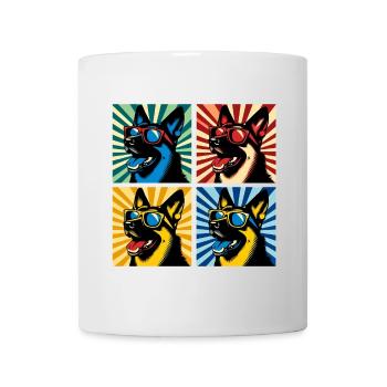 Ours Pop Art du Berger, Peluche, Biscuit, Gaufres - Mug blanc - blanc - Devant