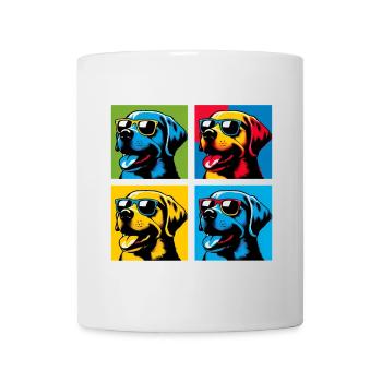 Lab Love Pop, Kumpel, Marshmallow, Teddy, Glücklich - Tasse - Weiß - Vorne