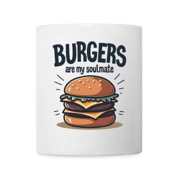 Burgers are my Soulmate Hamburger Fast Food - Tasse - Weiß - Vorne