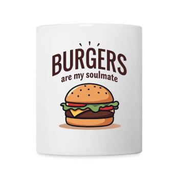 Burgers are my Soulmate Hamburger Fast Food - Tasse - Weiß - Vorne