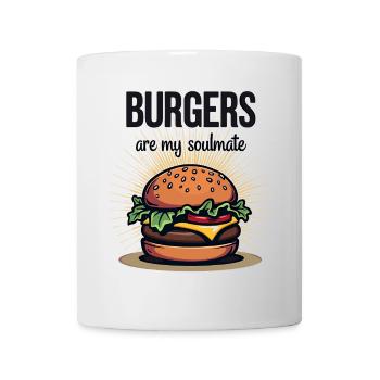 Burgers are my Soulmate Hamburger Fast Food - Tasse - Weiß - Vorne