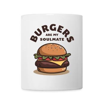 Burgers are my Soulmate Hamburger Fast Food - Tasse - Weiß - Vorne
