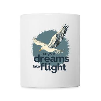Laissez vos rêves prendre leur envol Oiseau mouette - Mug blanc - blanc - Devant