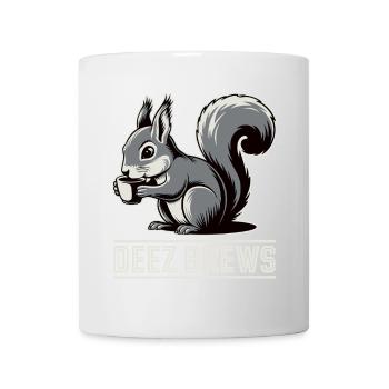 Deez Braut Lustiges Eichhörnchen Kaffee Liebhaber Wortspiel - Tasse - Weiß - Vorne