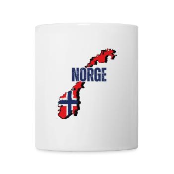 Norwegische Flagge, Norwegischer Stolz - Tasse - Weiß - Vorne