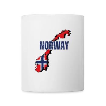 Norwegische Flagge, Norwegischer Stolz - Tasse - Weiß - Vorne