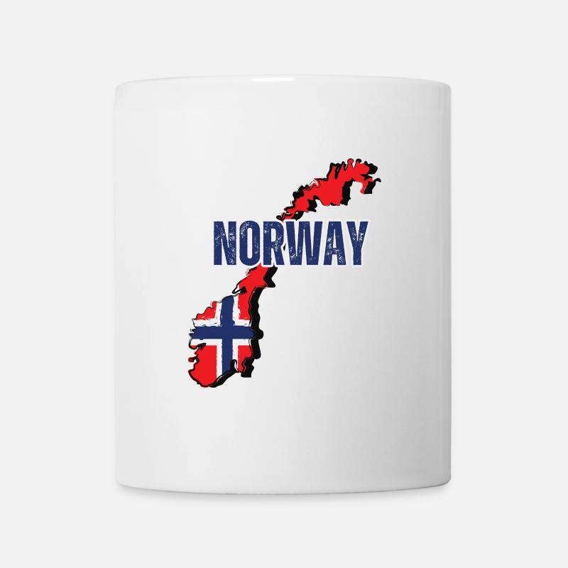 Drapeau norvégien, fierté norvégienne - Mug blanc - blanc