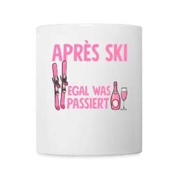 Les filles d’après-ski peu importe ce qui se passe Maintenir les niveaux - Mug blanc - blanc - Devant