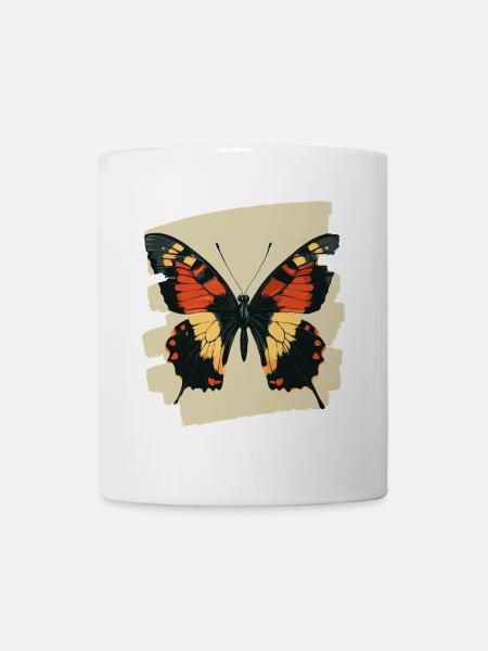 Schmetterling - Tasse - Weiß