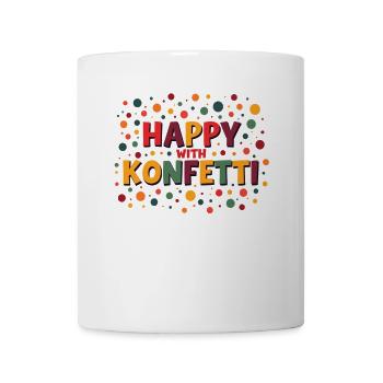Carnival Costume Happy With Confetti Carnival - Mug - white - Front