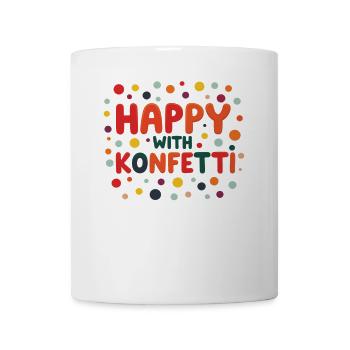 Carnival Costume Happy With Confetti Carnival - Mug - white - Front