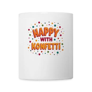 Carnival Costume Happy With Confetti Carnival - Mug - white - Front