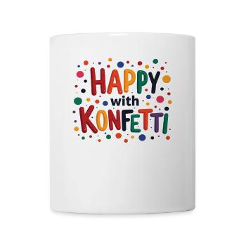Carnival Costume Happy With Confetti Carnival - Mug - white - Front