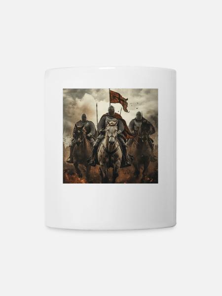 Ritter auf Pferd - Tasse - Weiß