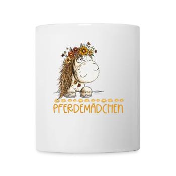 Pferdemädchen Spruch Mit Süßem Pferd - Tasse - Weiß - Vorne