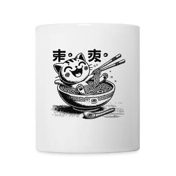 Kawaii Ramen Katze Japanische Nudeln Streetwear - Tasse - Weiß - Vorne