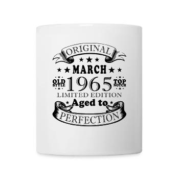 Vintage mars 1965 anniversaire mars 1965 rétro 1965 - Mug blanc - blanc - Devant