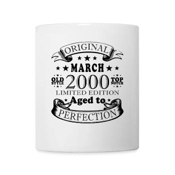 March 2000. March 2000 Birthday present. March. - Mug - white - Front