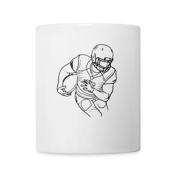 Football Player Line Art - Mug - white - Front