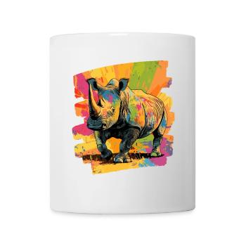 Rhinocéros - Mug blanc - blanc - Devant