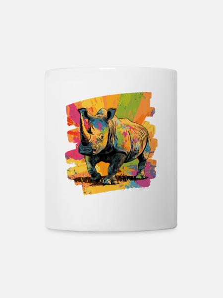 Nashorn - Tasse - Weiß