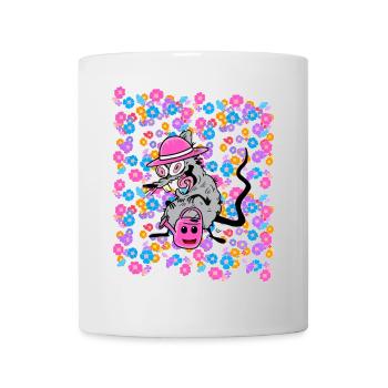 Printemps Eté Jardin Rat Enfants Enfant Années 80 90 - Mug blanc - blanc - Devant