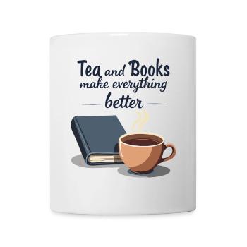 Tea and Books Quote - Mug - white - Front