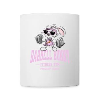 Hase Fitness Kraftsport Gewichtheben Spruch - Tasse - Weiß - Vorne