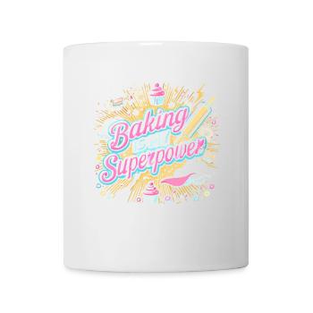 Backen ist meine Superkraft - Tasse - Weiß - Vorne
