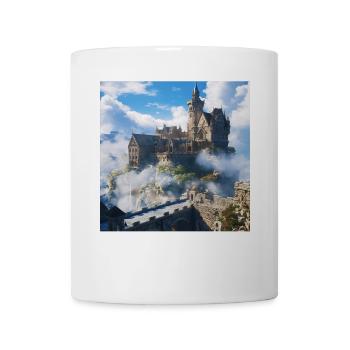 Mittelalterliche Burg - Tasse - Weiß - Vorne
