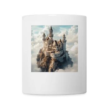 Mittelalterliche Burg - Tasse - Weiß - Vorne
