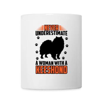 Wolfspitz woman with a keeshond - Mug - white - Front