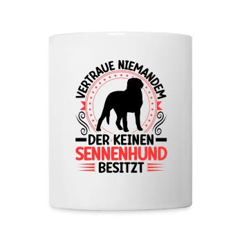 Sennenhund Ich besitze einen Schweizer Sennenhund - Tasse - Weiß - Vorne