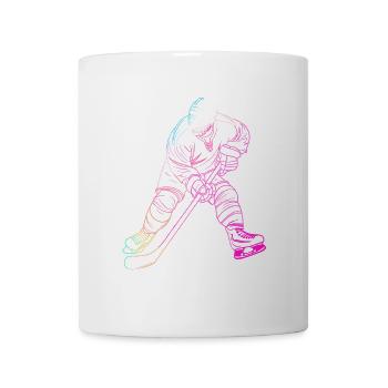 Eishockeyspieler - Tasse - Weiß - Vorne