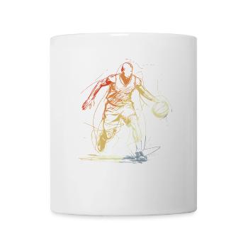 Basketballspieler Skizze - Tasse - Weiß - Vorne