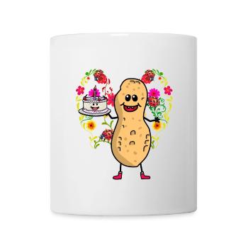 Erdnuss Erdnüsse Geburtstag - Tasse - Weiß - Vorne