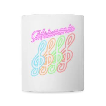 Melomanie, Musik! Party, Festival, Konzert - Tasse - Weiß - Vorne