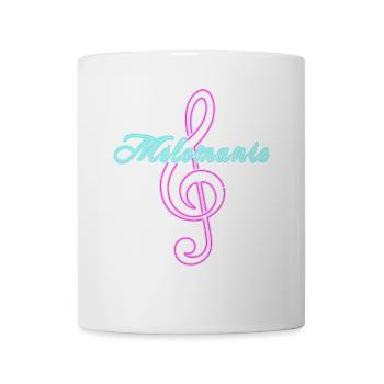 Melomanie, Musik! Party, Festival, Konzert - Tasse - Weiß - Vorne