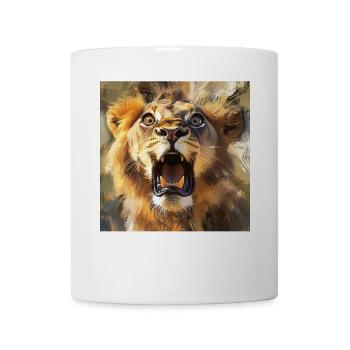 Löwe - Tasse - Weiß - Vorne