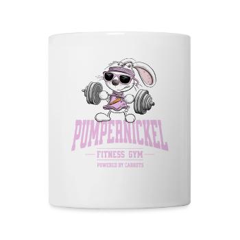 Pumpernickel Mädchen Hase Fitness Kraftsport - Tasse - Weiß - Vorne