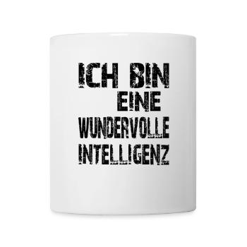 KI Spruch Ich bin eine wundervolle Intelligenz - Tasse - Weiß - Vorne