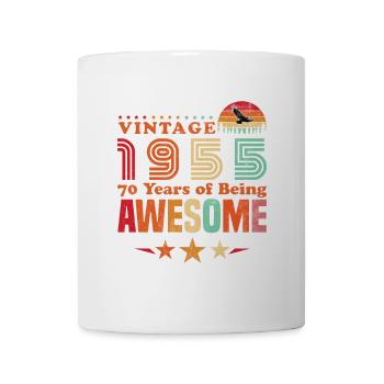 Vintage 195 Anniversaire 70 ans D'être Awesome - Mug blanc - blanc - Devant