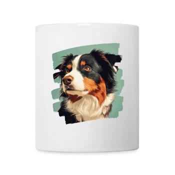 Australian Shepherd - Tasse - Weiß - Vorne