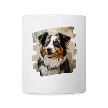 Australian Shepherd - Tasse - Weiß - Vorne